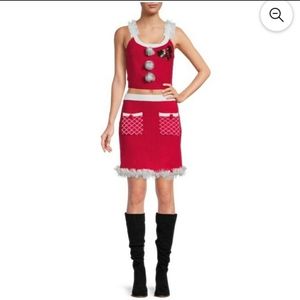 Size XXXL 21 New Juniors Knit Christmas Top & Skirt 2-Piece Set